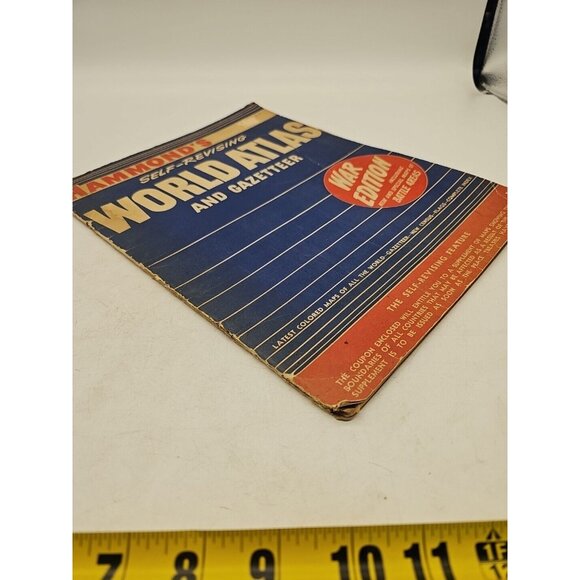 1942 HAMMOND'S Self Revising World Atlas And Gazetteer War Edition. - Picture 4 of 5
